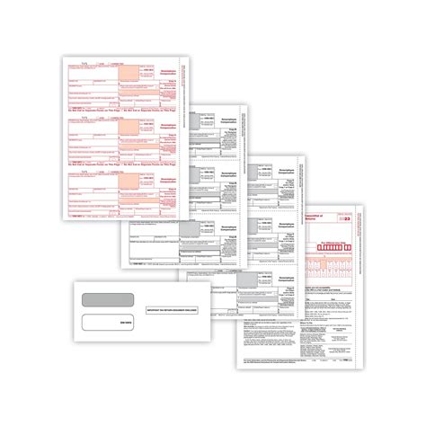 Complyright® 1099 Nec 4 Part Tax Form Set With Envelopes 3 Up Copy A