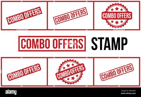 Combo Offers Rubber Stamp Set Vector Stock Vector Image Art Alamy