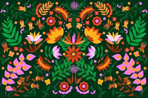 Colorido Fondo Mexicano Vector Gratis