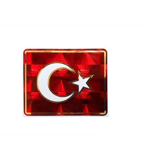 TÜRK BAYRAĞI 3D KIRMIZI BAYRAK STICKER 3D