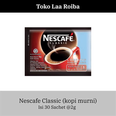 Jual Kopi Nescafe Classic 30 Sachet X 2g Shopee Indonesia