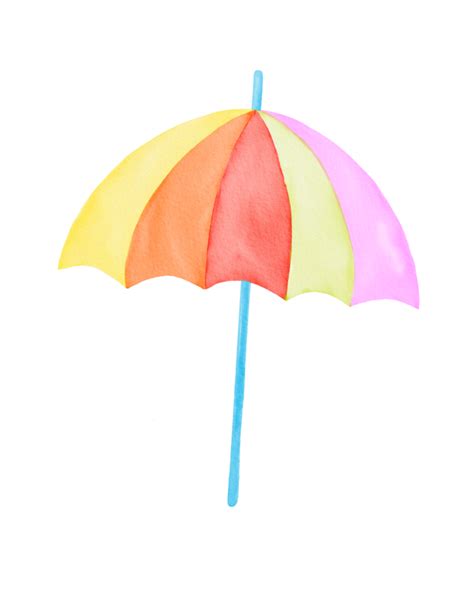 Watercolor Beach Umbrella 11216537 Png