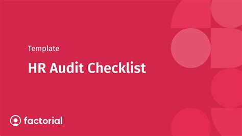 Download your Free HR Audit Checklist - Factorial