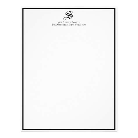 Custom Old English Vintage Font Professional Letterhead | Zazzle.com