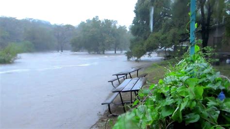 Oct 30 2015 Guadalupe River Flood At River Road Camp New Braunfels