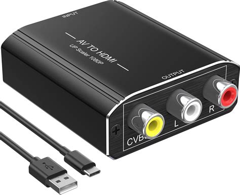 Rca Auf Hdmi Aluminium Av Auf Hdmi Adapter Mit Cinch Audio Kabel