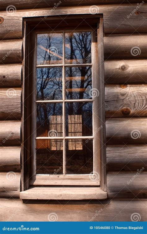 Old Log Cabin Window Royalty-Free Stock Image | CartoonDealer.com #18146710