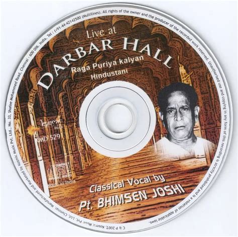 Pandit Bhimsen Joshi - Live At Darbar Hall (2007) {Kosmic Music KMD 529 ...