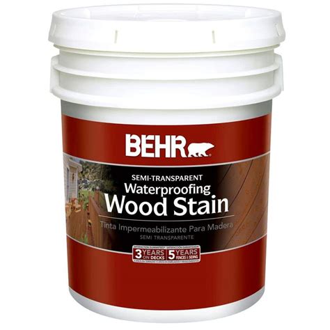 Behr Gal Semi Transparent Waterproofing Wood Stain The Home