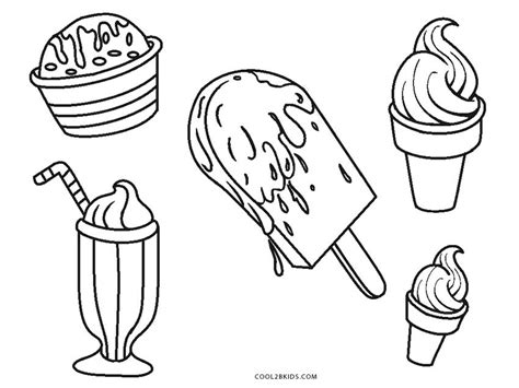 Dibujos de Helado para colorear Páginas para imprimir gratis