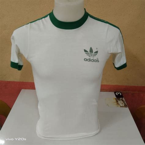 ADIDAS RINGER HIJAU VINTAGE 80AN Men S Fashion Tops Sets Tshirts