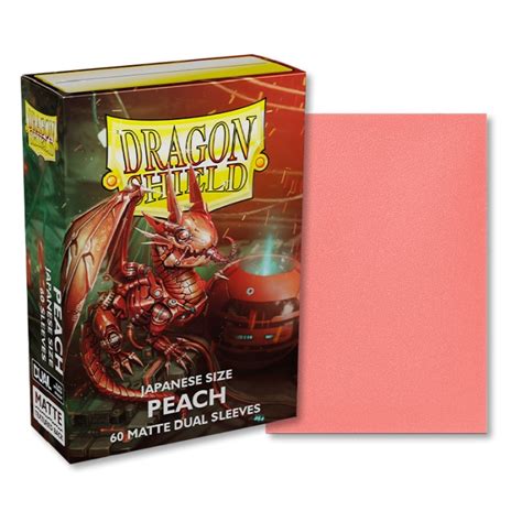 Dragon Shield Japanese Size Dual Matte Sleeves Peach Piip 60 Sleeves