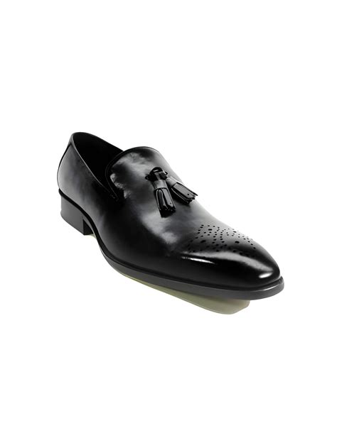 Mens Tassel Loafers By Carrucci Black Slip On Leather Sku Id Sp26568