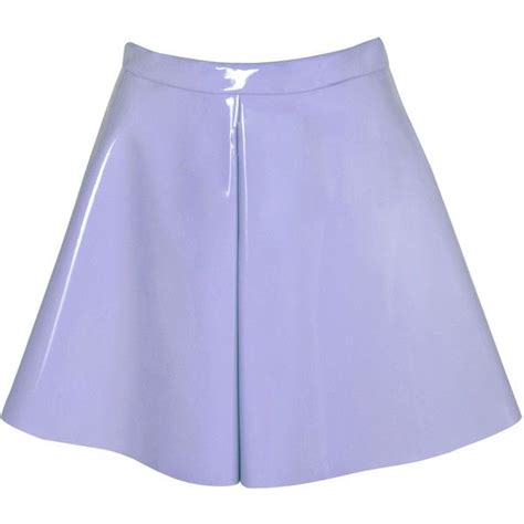 Pastel Violet High Shine Vinyl Skater Skirt Pastel Skirt Shiny Skirts Blue Skater Skirt