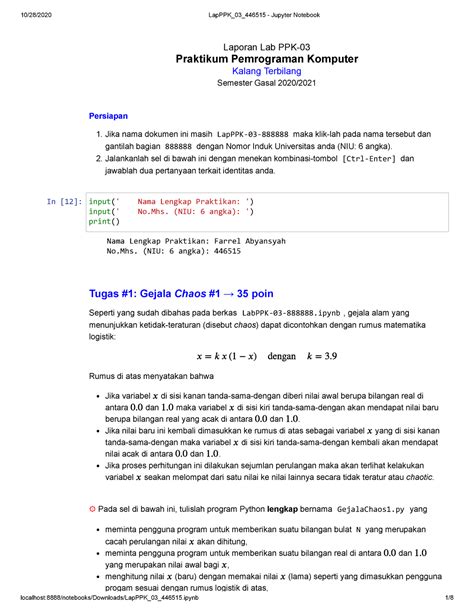 Lap Ppk Jupyter Notebook Laporan Lab Ppk Praktikum Hot Sex Picture