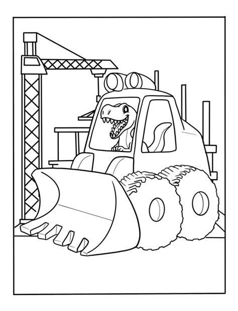 Dino Trucks Coloring Pages