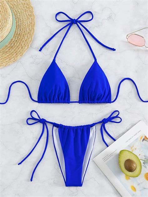 SHEIN ROYAL BLUE BIKINI On Carousell