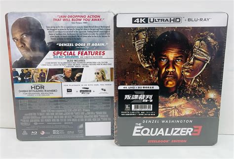 The Equalizer 3 4k 2d Blu Ray Steelbook [hong Kong] Hi Def Ninja Pop Culture Movie