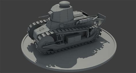 WW1 FT-17 Tank 3D Model $179 - .fbx .max .obj - Free3D