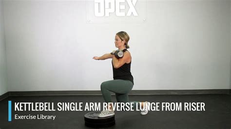 Kettlebell Front Rack Single Arm Reverse Lunge From Riser Opex