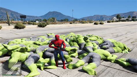 Gta V Robbi Show Spiderman Kills 100 Hulk Youtube