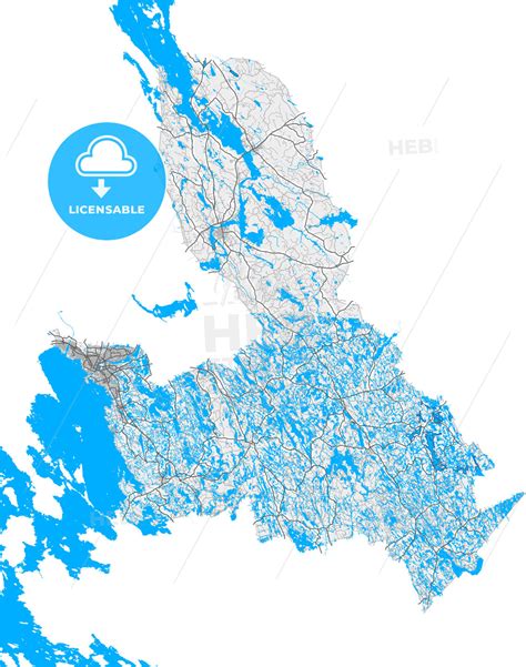 Joensuu, Finland, high resolution vector map - HEBSTREITS