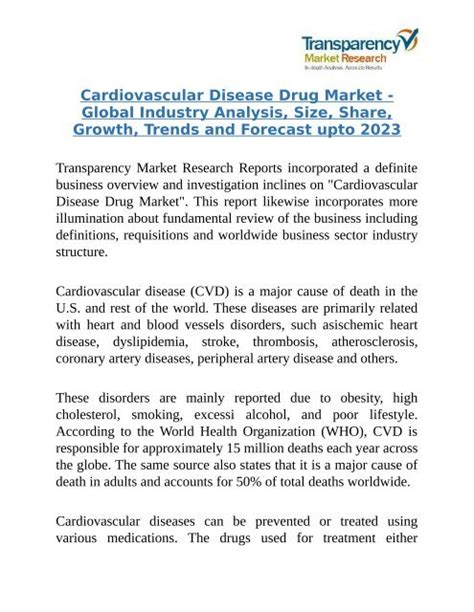 Cardiovascular Disease Drug Market