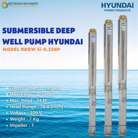 Jual Mesin Pompa Celup Hyundai Hddw I Submersible Pump Hp Hp