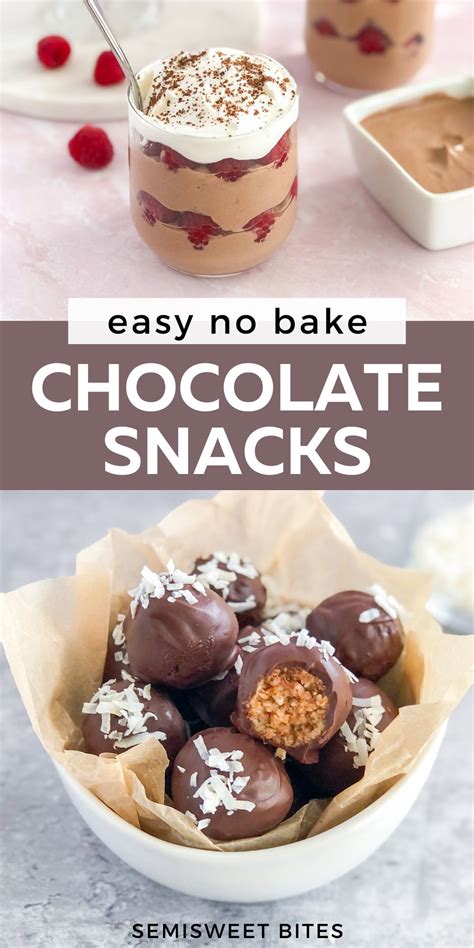 11 Easy No Bake Chocolate Snacks You'll Love | SemiSweet Bites