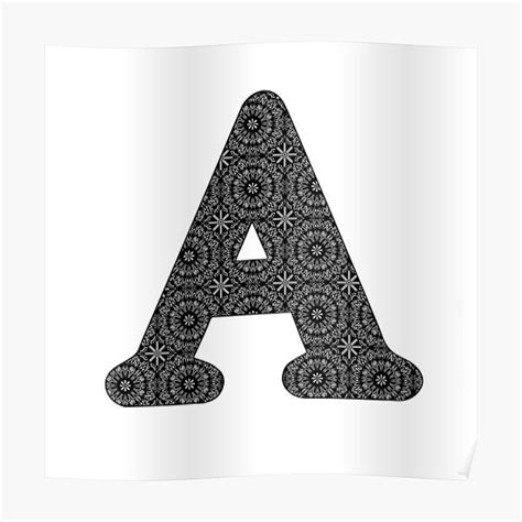 A Zentangle Alphabet Poster For Sale By Dare2draw Redbubble