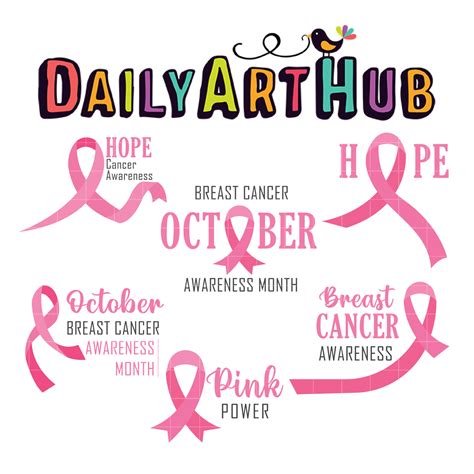 Cancer Awareness Quotes Clip Art Set – Daily Art Hub // Graphics ...