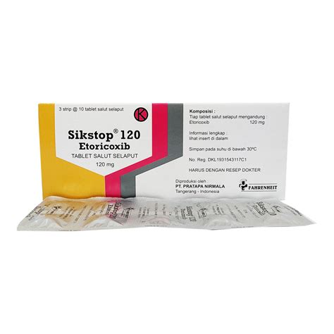 Sikstop 120 Mg 10 Tablet Kegunaan Efek Samping Dosis Dan Aturan