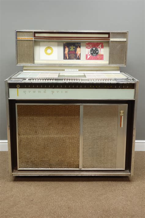 1964 Rock Ola Grand Prix Jukebox In Walnut Finish Case 160 Selections