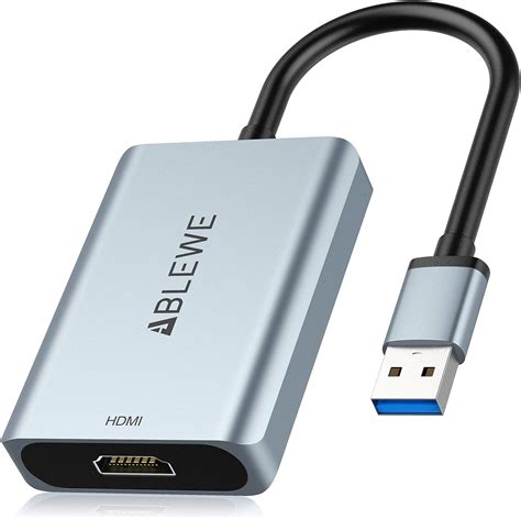 Ablewe Usb To Hdmi Adapter Upgraded Aluminum Hdmi To Usb