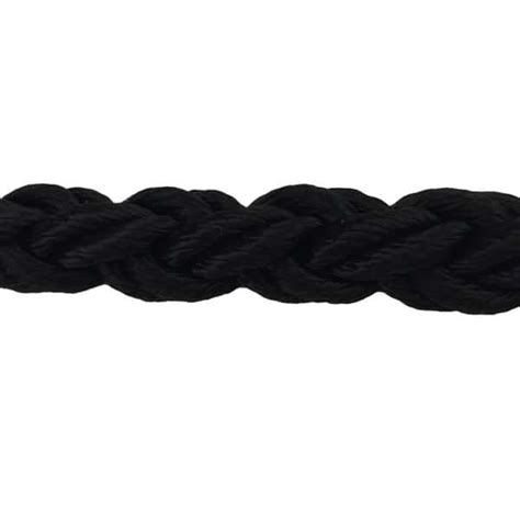 Mm Black Nylon Strand Octoplait Sinking Rope Metre Coil