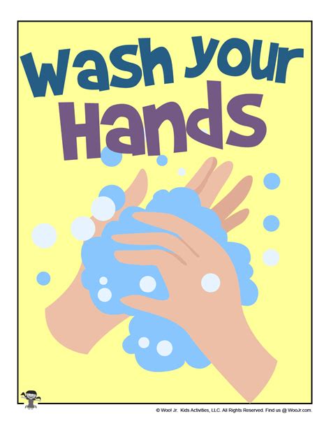 Wash Your Hands Printable Flyer For Classrooms Woo Jr Kids