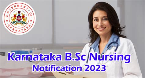 Karnataka B Sc Nursing Notification 2023 Sakshi Education