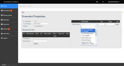 Source Code Sistem Informasi Penjualan Dengan Php Dan Mysql Loxarain