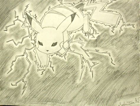 Pikachu Pencil Drawing by CookiiCrumbz on DeviantArt