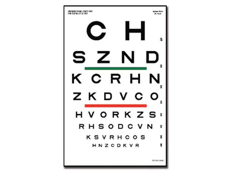 Optometric Chart Snellen 6m 23x35 5cm Mediworld Ltd