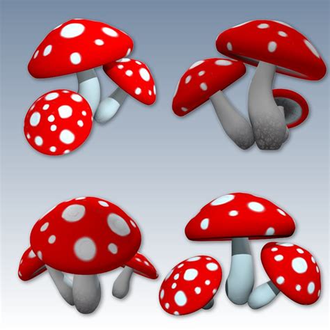 Mushroom 3d Model Turbosquid 1389814