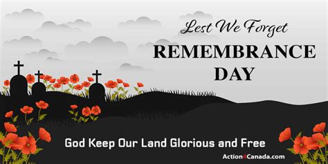 Remembrance Day Message: Lest We Forget. Action4Canada 2023 | Action4Canada