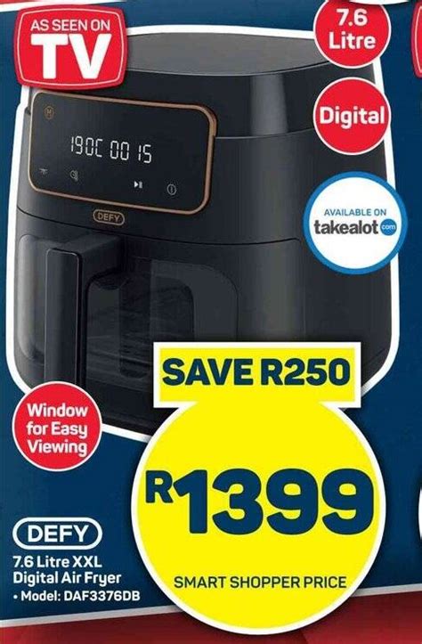 Defy Litre Xxl Digital Air Fryer Offer At Pick N Pay Hypermarket