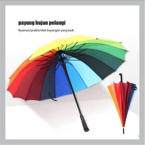 Jual Payung Golf Pelangi Jari Jumbo Rainbow Umbrella Jumbo Besar