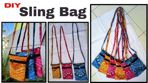 Diy Sling Bag How To Make Sling Bag At Home Sling Bag Cutting And Stitching Youtube