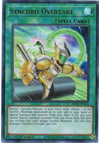 Synchro Overtake Carta Yugi Ultra Rare Mp22 En164 MercadoLibre