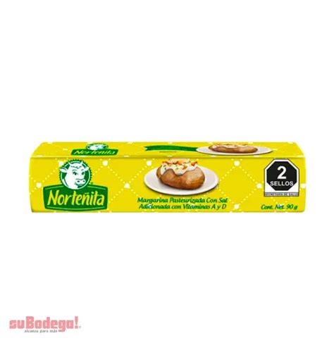 Margarina Norteñita con Sal 90 gr suBodega alcanza para más