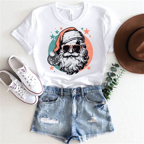 Santa With Sunglasses PNG, Christmas PNG, Cute Christmas Shirt, Digital ...