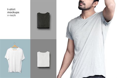 T Shirt Mockup V Neck Product Mockups Scene Generators Ft Shirt And Mockups Envato Elements