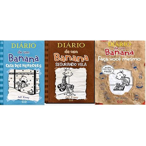 Kit 3 Livros Diario De Um Banana 6 Casa De Horrores 7 Casa De